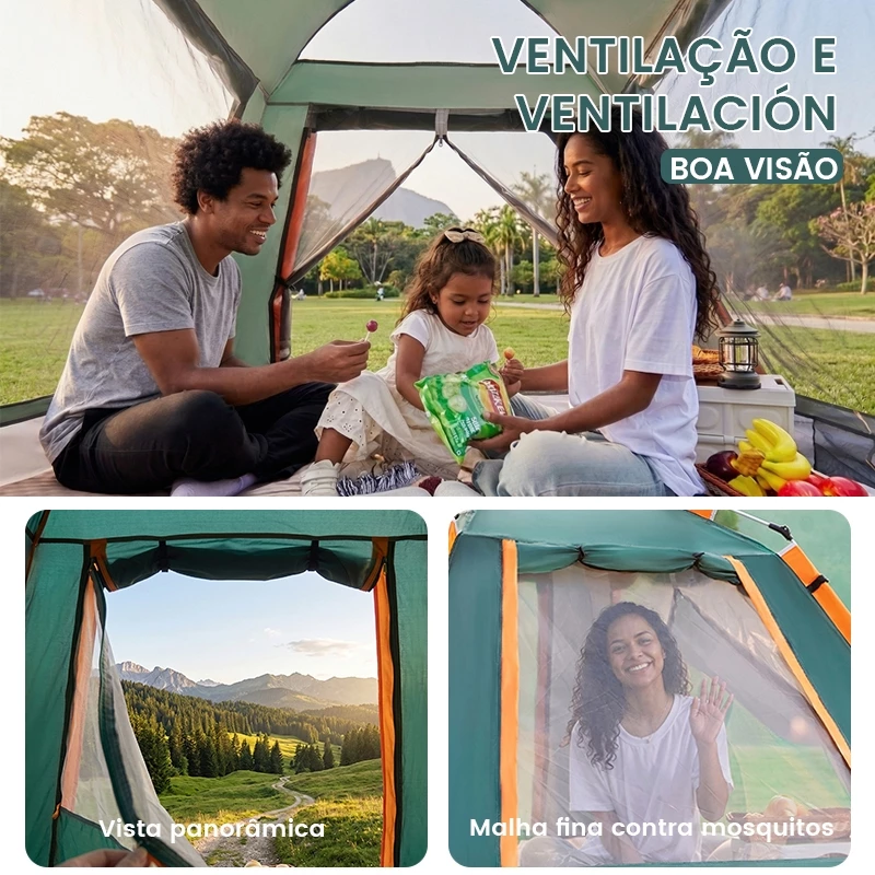 Barraca de Camping Automática Portátil Grande Impermeável — foto 4
