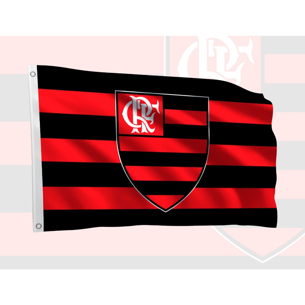 Bandeira Rubro Negro Malha Helanca 1.50m x 1,00m