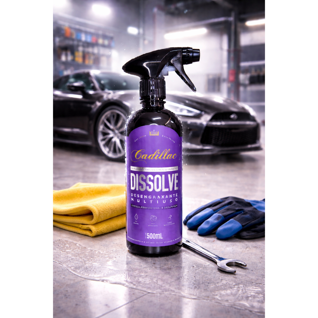 Cadillac Dissolve 500ml Desengraxante Multiuso Concentrado Original de Alta Performance