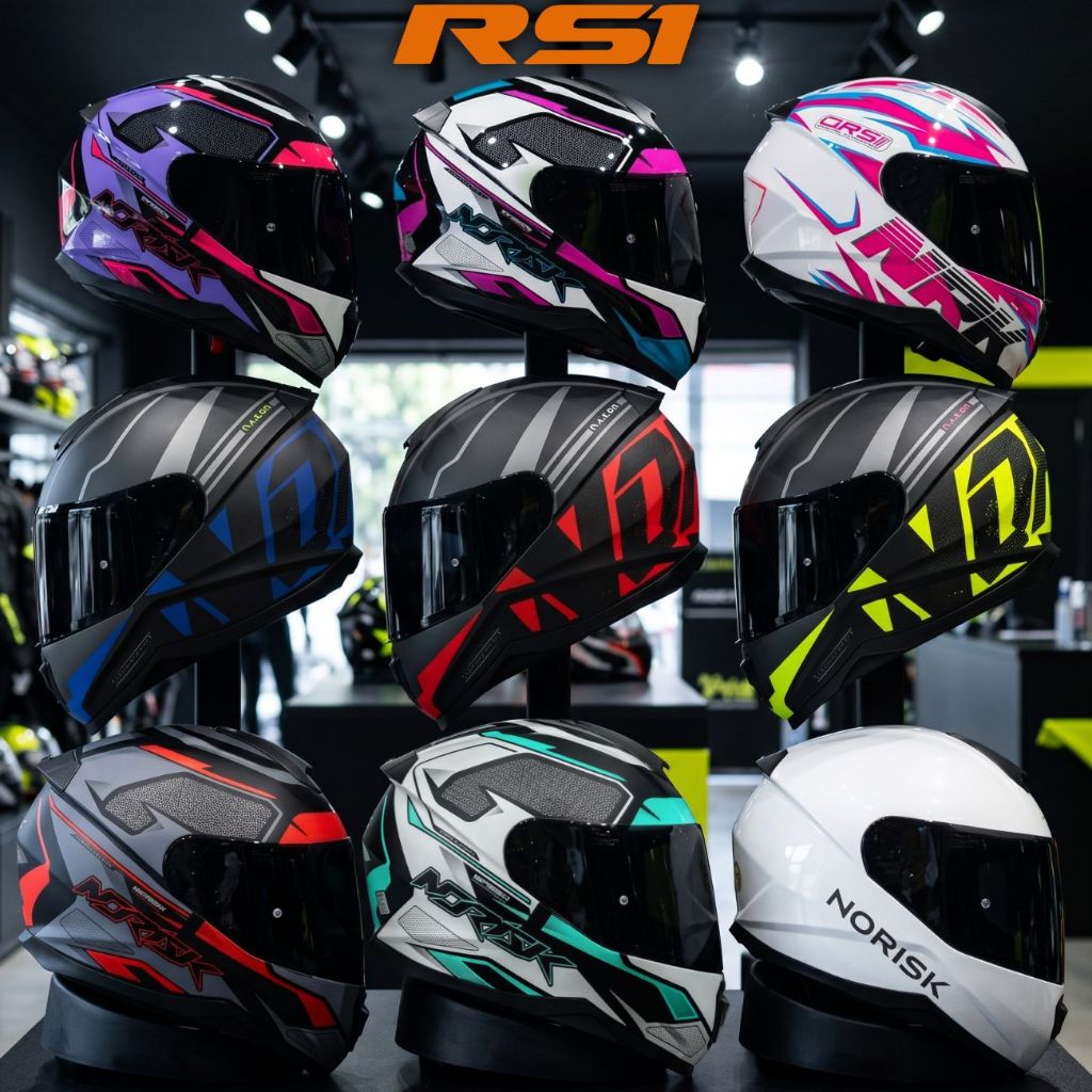 Capacete Fechado Norisk Razor Modelos Capacete Moto Motocicleta Urbano Leve Entrada de Ar