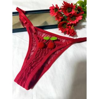 Calcinha Cerejinha Rendada Regulagem Tanga Fio Sensual Cereja