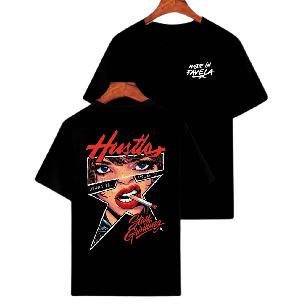 Camiseta t-shirt preta algodão made in favela- a favela venceu - Sabotagem hap - hip hop