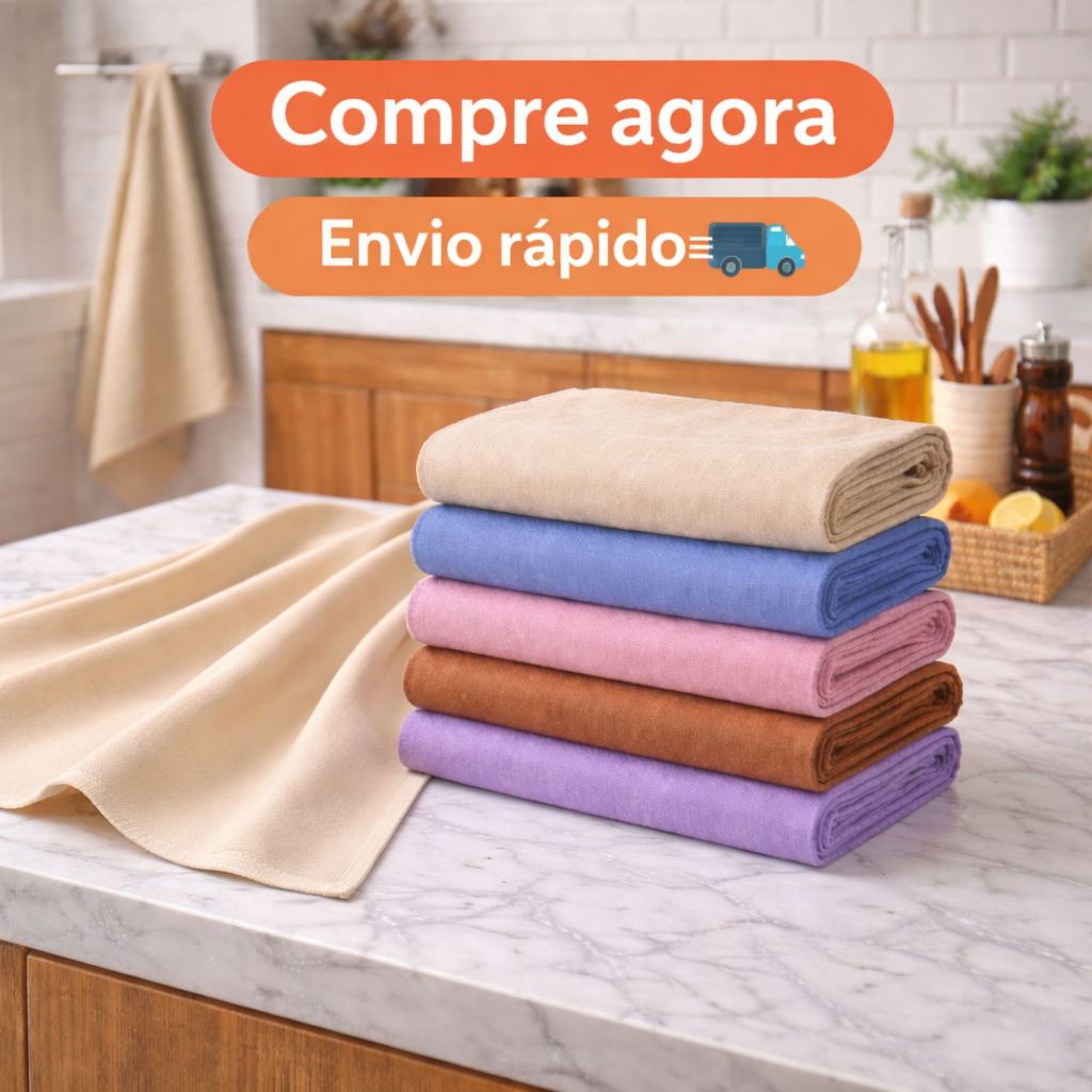 Pacote com 12 Panos de copa Lomaer cores moderna 50x70 decoração e uso diario
