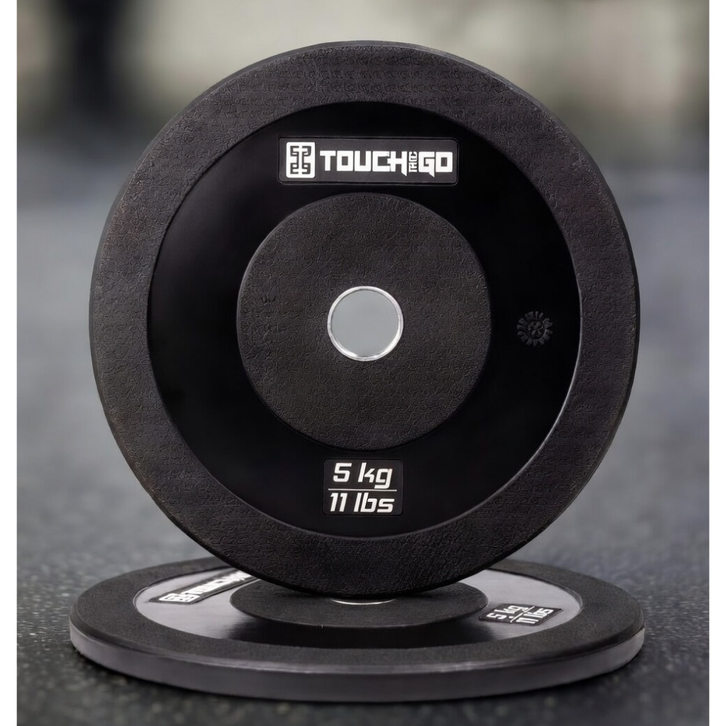 Kit 2 Anilhas 5kg (10kg) Emborrachada Bumper Crossfit Touch And Go