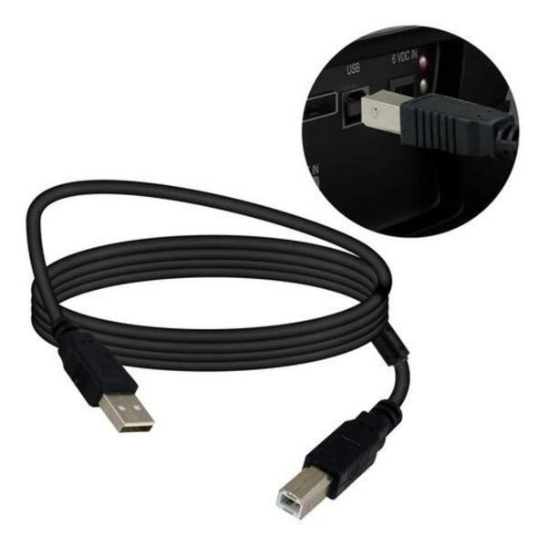 Cabo Impressora Multifuncional USB 2.0 AM/BM 2 M  HP Epson Canon Térmica Brother EcoTank