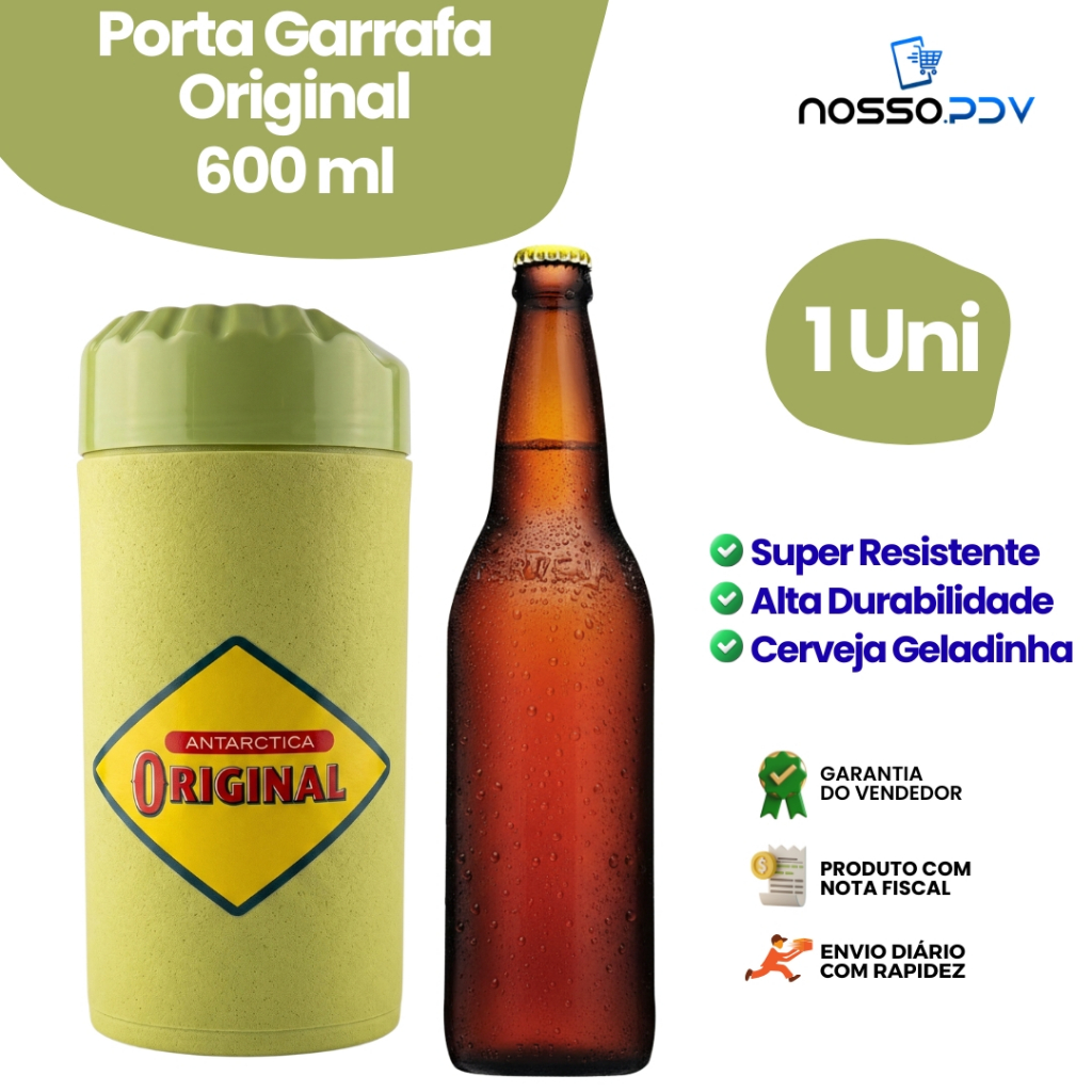 Porta Garrafa Térmico Para Cerveja Garrafa 600 ML Original Parede Dupla Alta Qualidade Envio Rápido