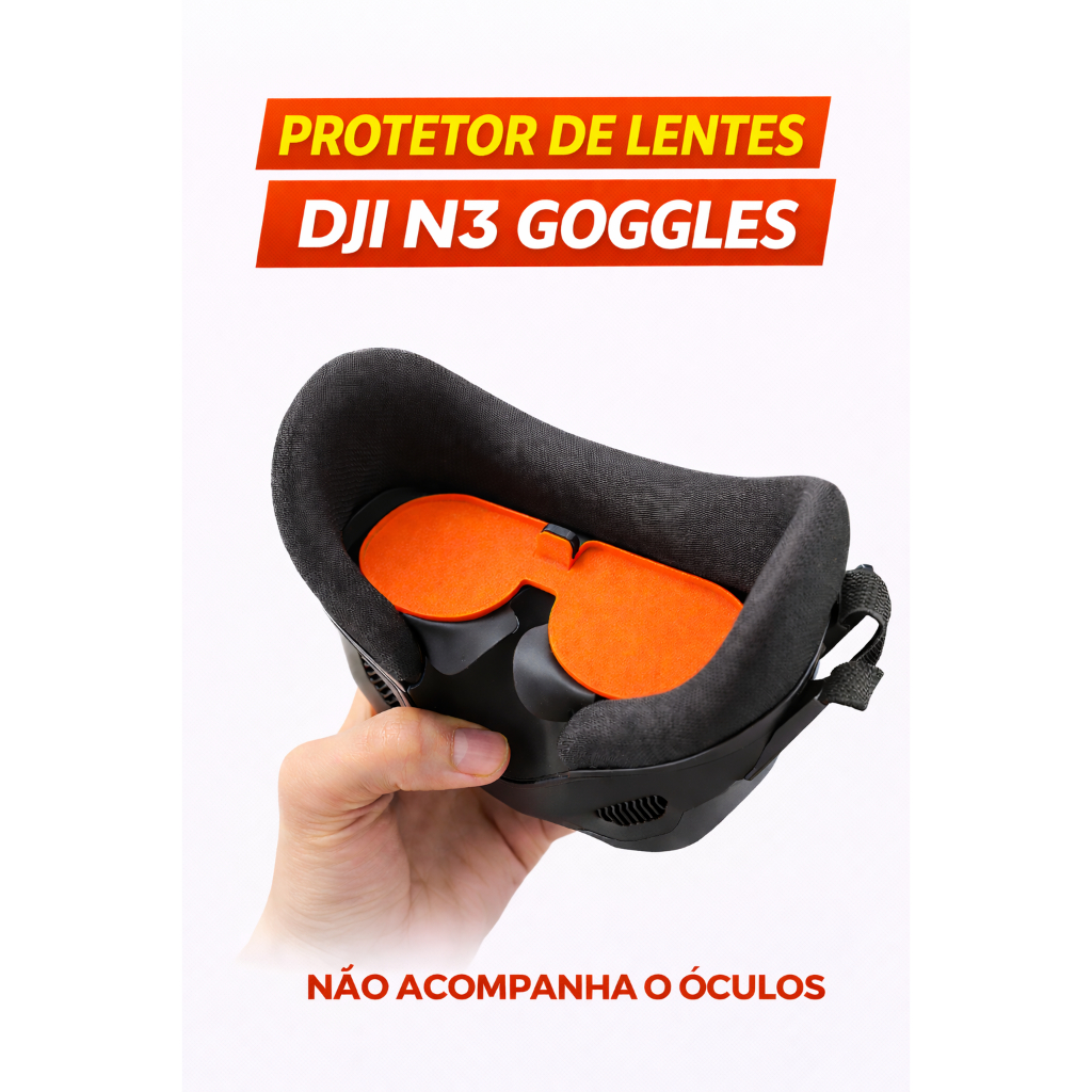 Protetor de Lentes para DJI N3 Goggles – Encaixe Perfeito, Proteção Contra Riscos e Poeira, Leve e Fácil de Instalar