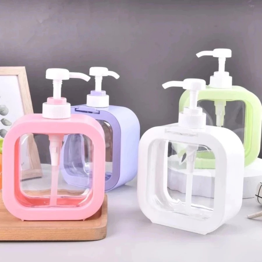 Dispensador De Sabão Bomba Garrafa Quadrada Banheiro Shampoo Condicionador Lavagem Do Corpo Dispensar 300ML