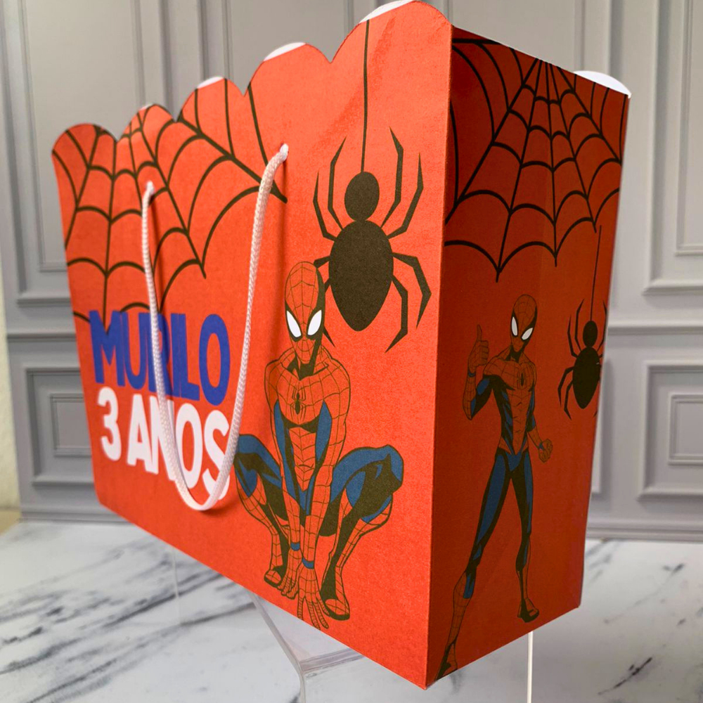 Sacolinha Homem Aranha Personalizado | Sacolinha | Lembrancinha | Mimos | Aniversário Spiderman