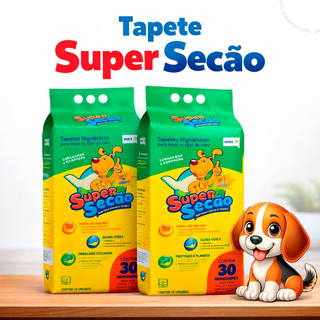Tapete Higiênico Cães Super Secão Petix 80x60cm - 30 ou 60 Unidades Alta Absorção Canino