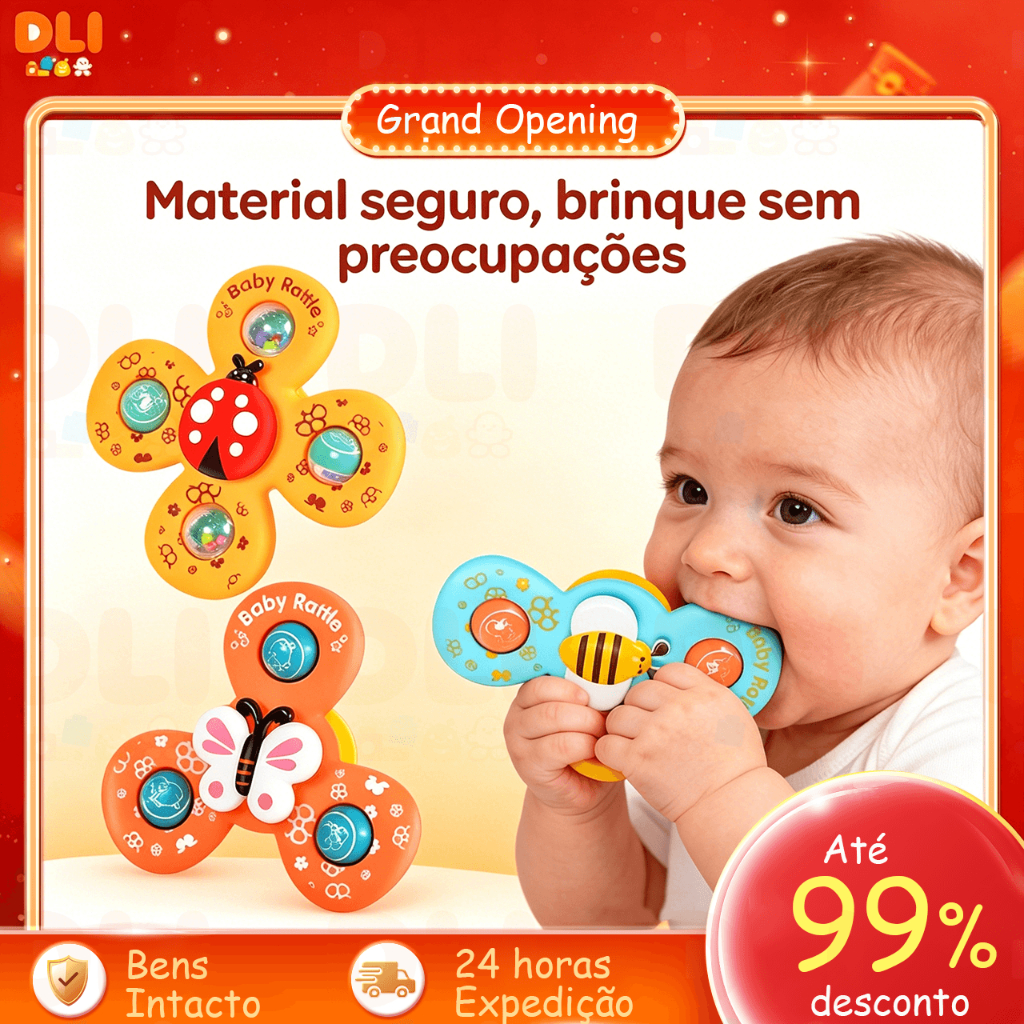 DLI Brinquedo Suspenso Traseiro Para Carro De Bebê-Chocalhos Giratórios Cama Musical , Coaxer Giratório Janela De Bebês