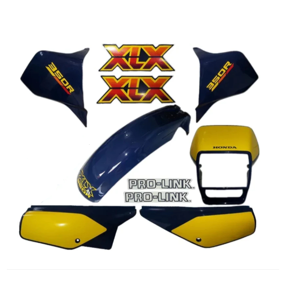 Carenagem Farol + Kit Completo Xlx 350 Azul -adesivada