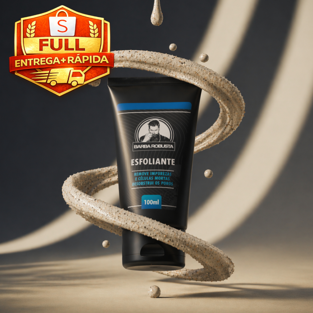 Esfoliante Barba Robusta Estimula Crescimento e Remove as Impurezas