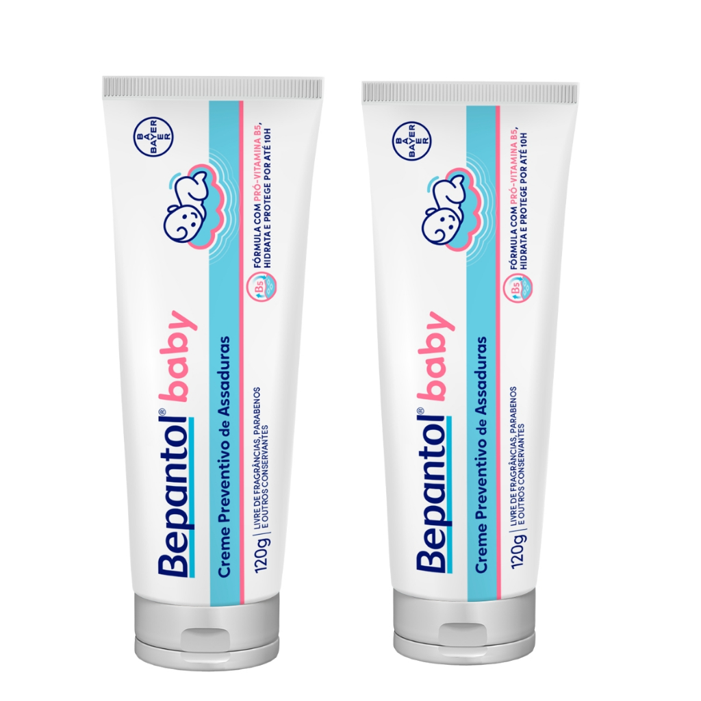 Kit com 2 Cremes Pomada de Assadura 120gr Cada - Bepantol