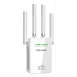 Repetidor e Roteador Wifi 4 Antenas Amplificador De Sinal 2800M Pix-link