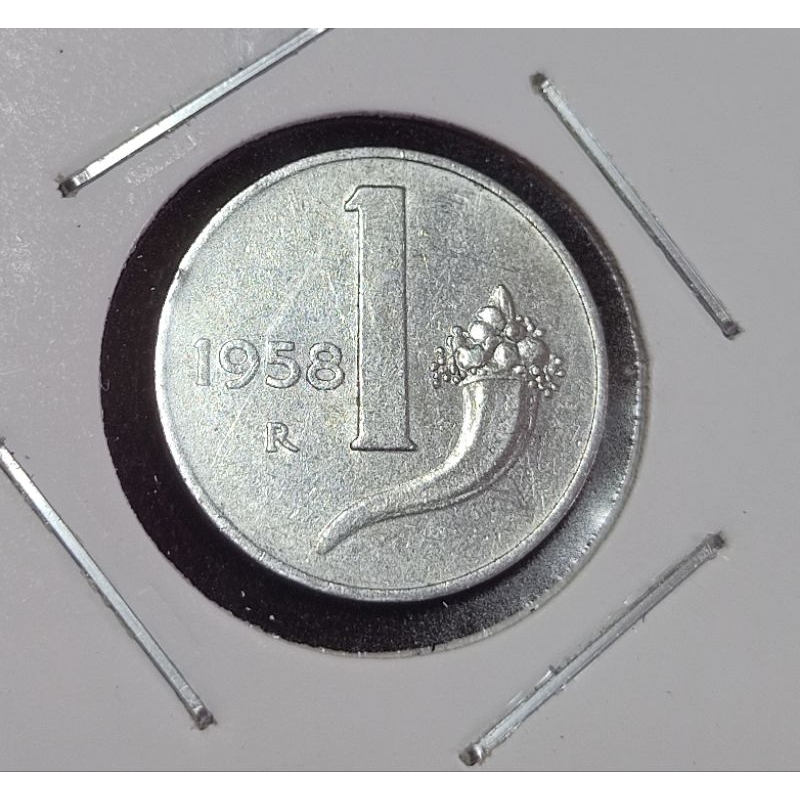 Moeda Itália 1 Lira 1958