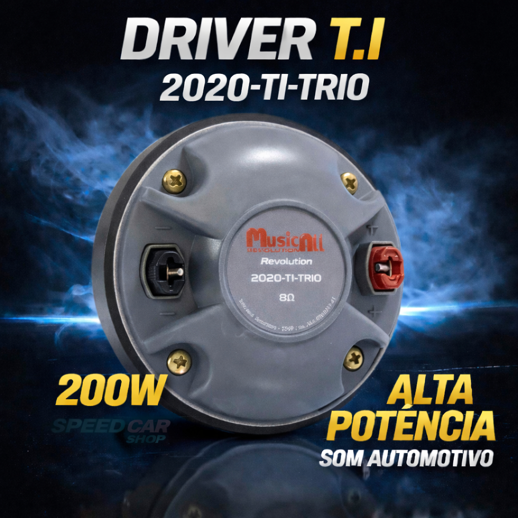 Driver Musicall D2020 Titanium 90W RMS 8 Ohms Som Profissional Potente Caixa Trio Som Automotivo