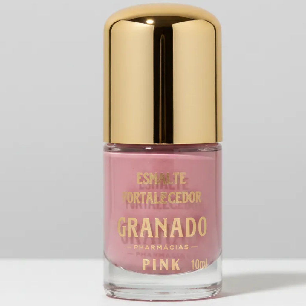 💅Esmalte Granado Linha Pink Constance Nude Rosado Fortalecedor de Unhas 10ml Secagem Rápida