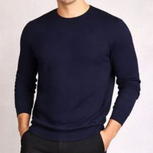 Sueter Masculino Canelada Gola Redonda  Tricot Lã masculino
