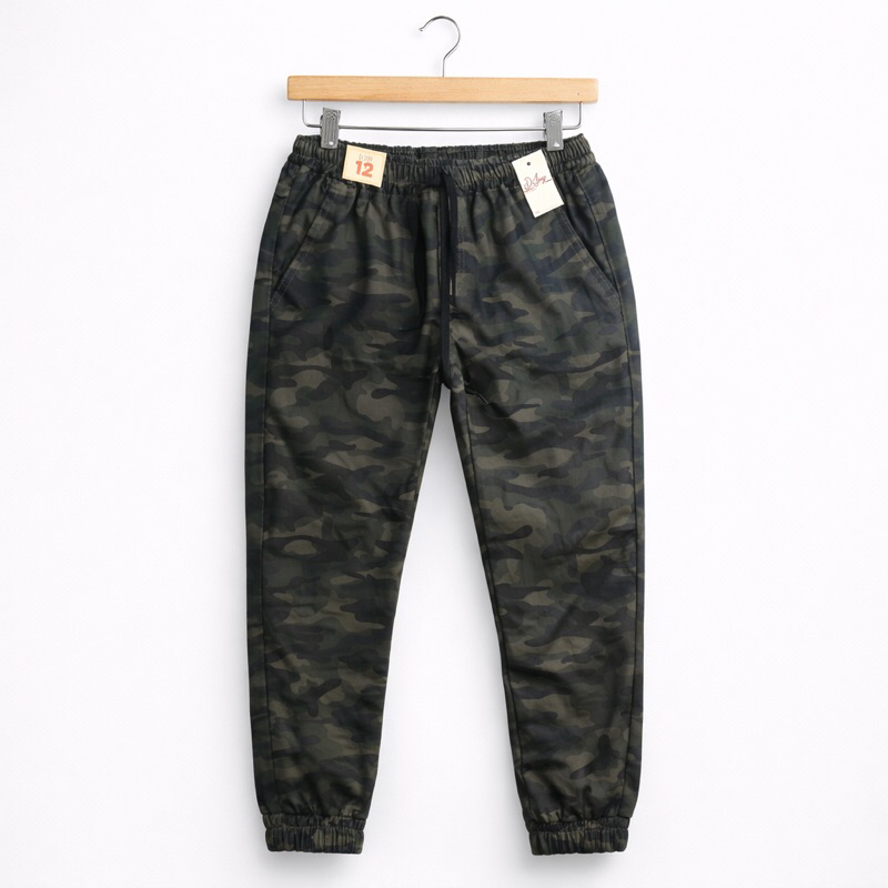 Calça Jogger Camuflada Juvenil Menino com Elastano Cós Ajustável Confortável Moda 8 a 16 Anos