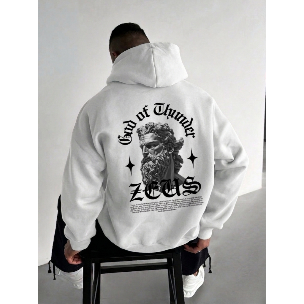 Blusa Moletom Branco Unissex Casaco De Frio Unissex Blusa Canguru Plus Size Do P ao G5 Streetwear Zeus Envio Imediato