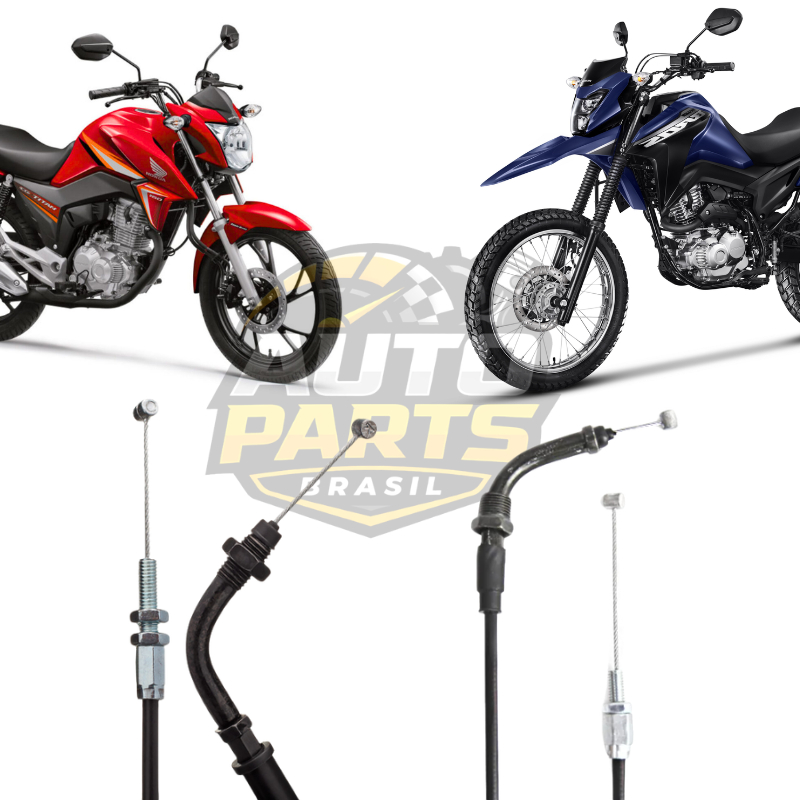 Par Cabo Acelerador Fan Start Titan e Bros 160 A e B Completo Retorno e Acelerador