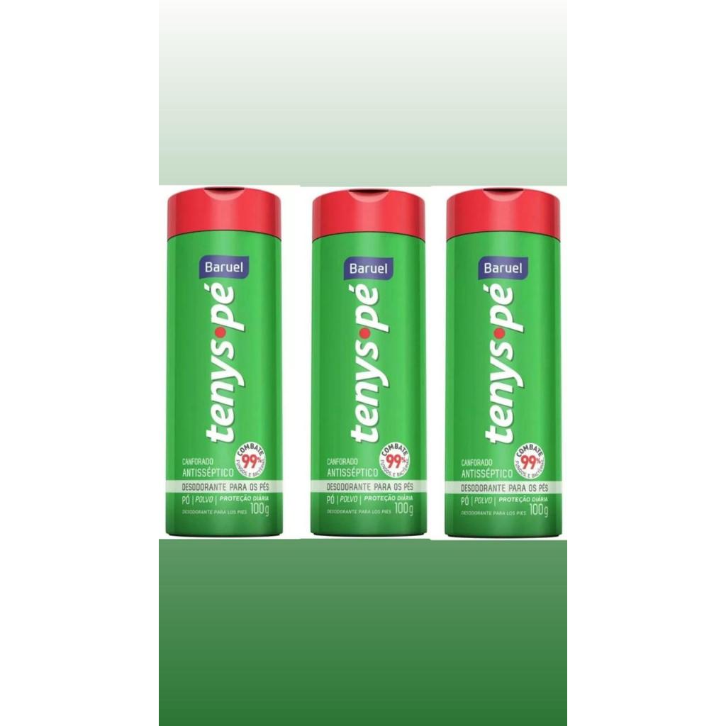 Kit c/3 Desodorante Baruel Tenys Pé Canforado 100g