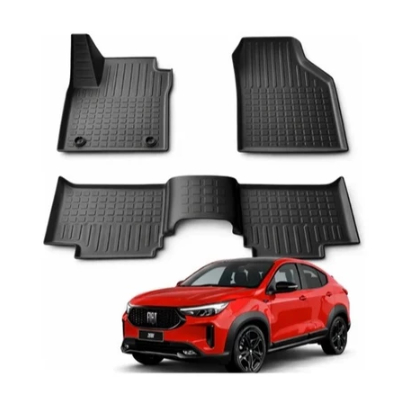 Tapete Bandeja Fiat Fastback (2022 a 2025) – Kit com 3 Peças em TPE Flexível