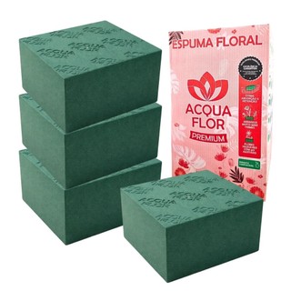 Kit 12 Espuma Floral Esponja Arranjo Flores Fenólica Grande 15x15x9cm Espuma Bloco Baby Florais Decoração Florista