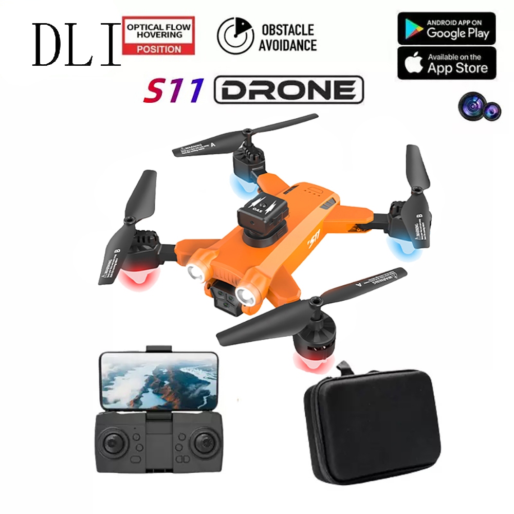 Drone 4K Sensor Obstáculos Câmera Aérea Dupla Quadricóptero Dobrável Controle Remoto Brinquedos