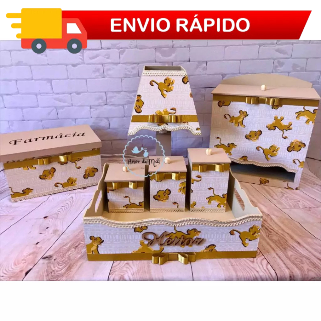 Kit Higiene Rei Leão Personalizado Kit Higiene Disney Kit Farmacinha Simba
