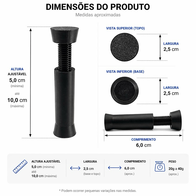 Suporte GPU Ajustável Anti-Sag Universal – Regulagem de Altura | Preto | Suporte para Placa de Vídeo Gamer