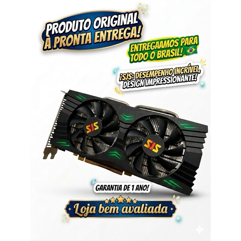 Placa de vídeo RX 580 8GB GDDR5, 256bits