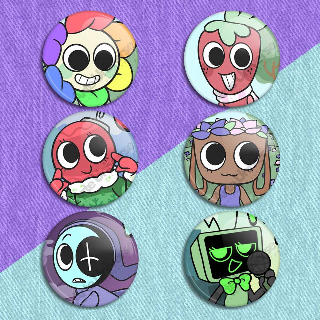 boton dandys world kit 6 broches para mochila dandy's world pins buttons