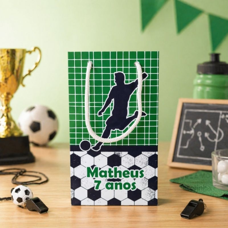 PEGUE E MONTE- Sacolinha Surpresa Futebol - Personalizados - Lembrancinha - Festa - Aniversário- Decoração