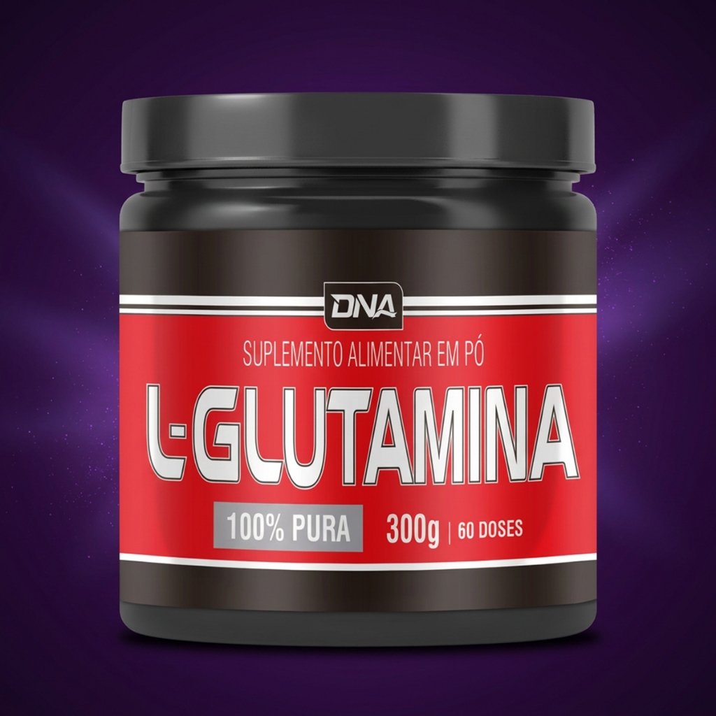 Glutamina 300g Pura Em Pó Suplemento Recuperação Muscular Intestinal Imunidade 60 Doses