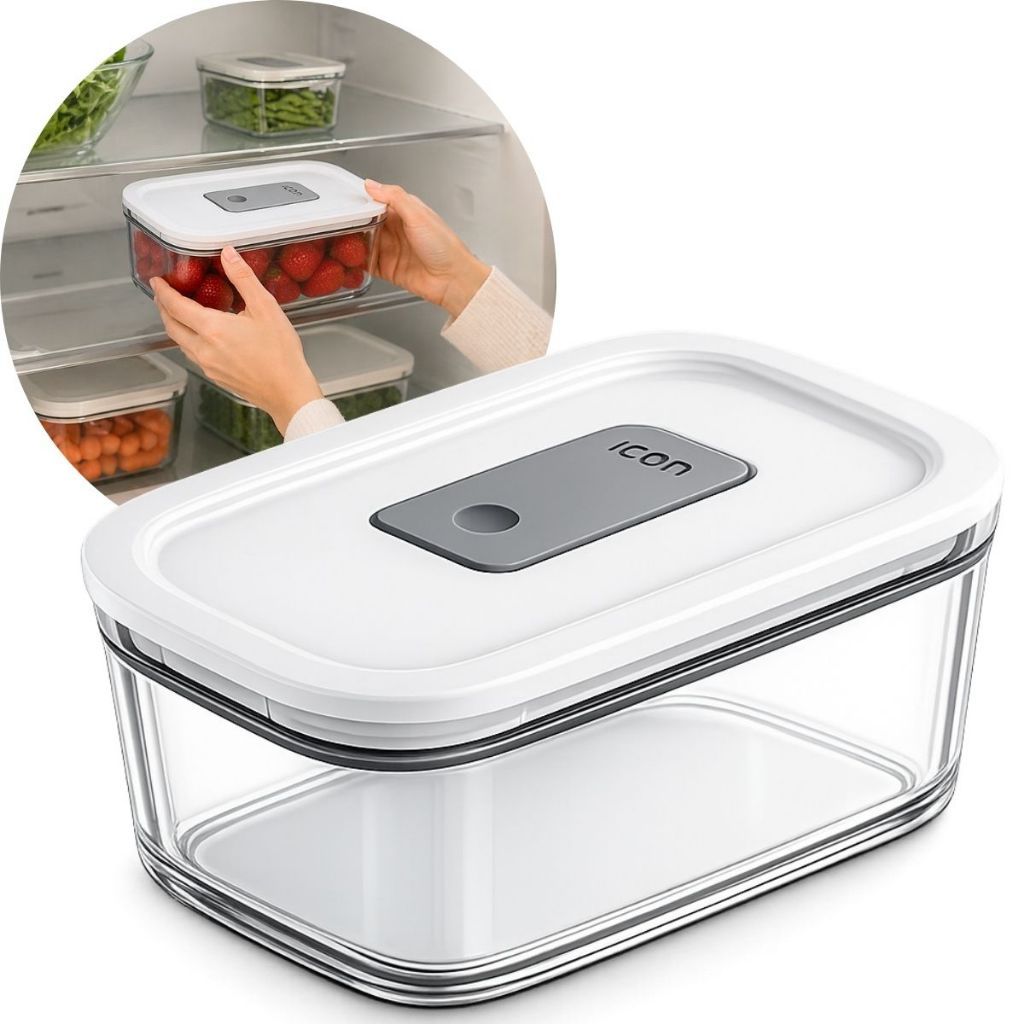 Pote De Vidro Marmita Hermético Fresh Lock Branco 1,200l