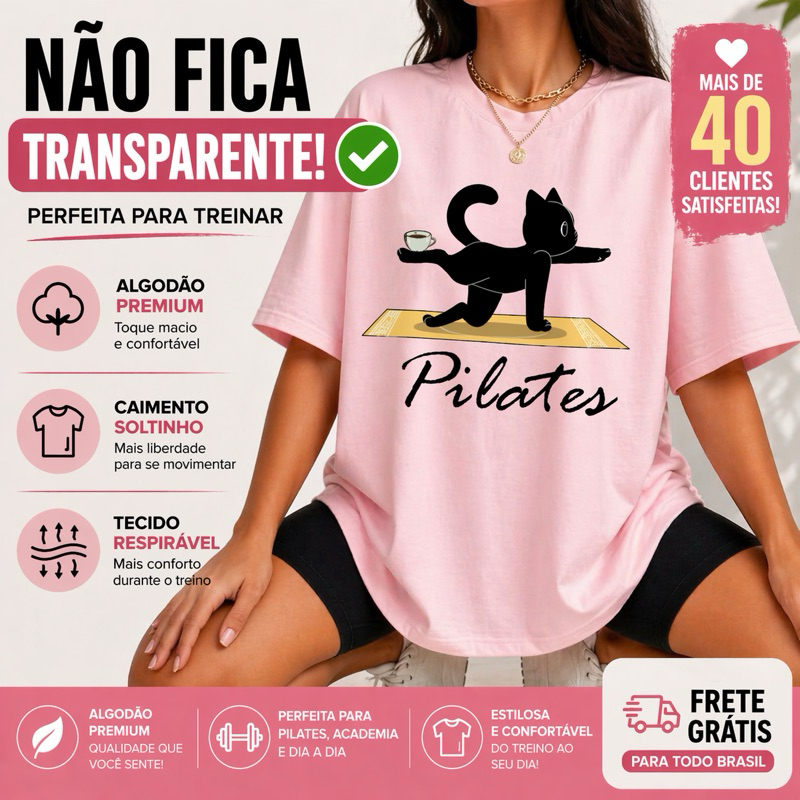 Camiseta Feminina academia Moda Fitness Não Transparente 100% Algodão Confortável Não Marca em Oferta na Shopee