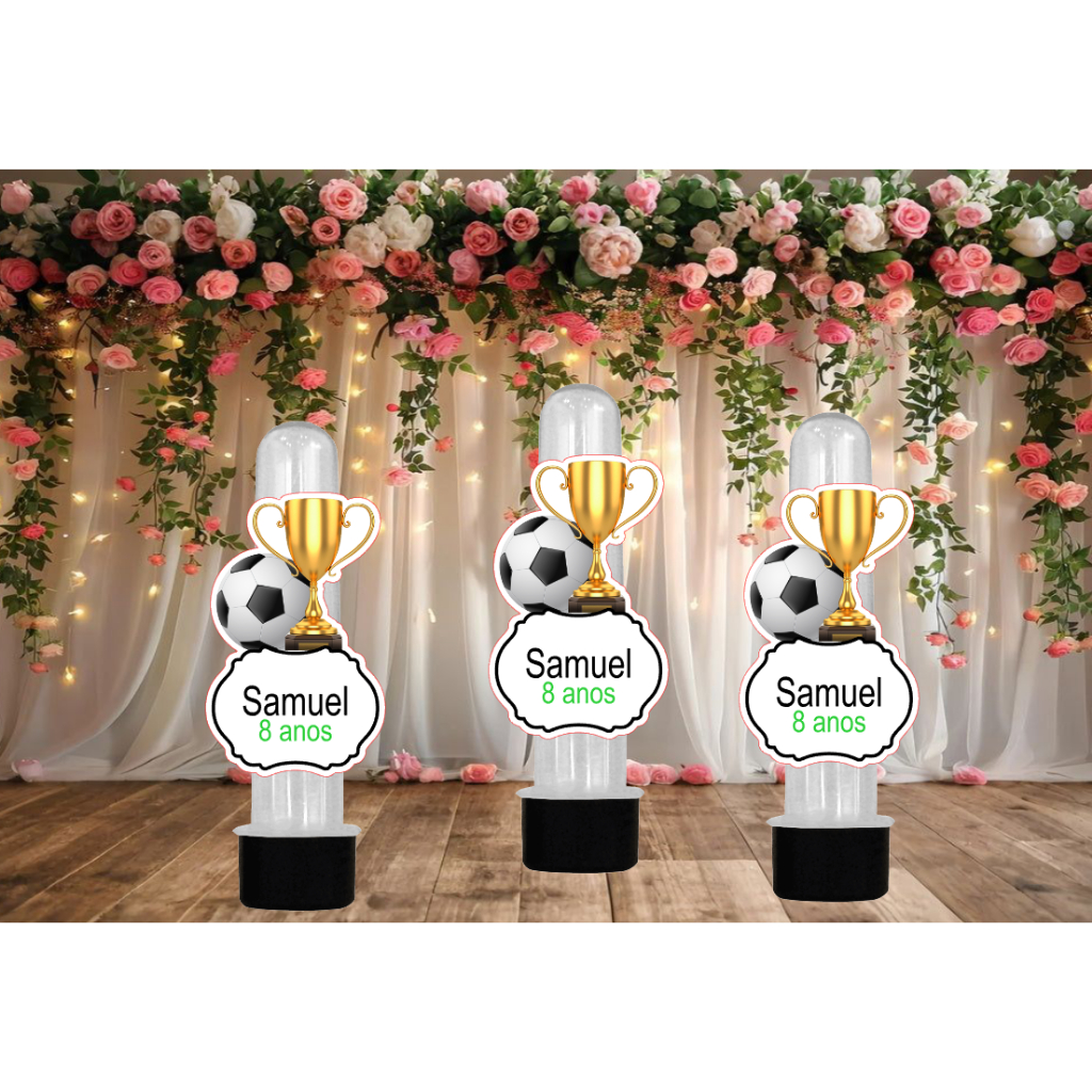 PRONTA ENTREGA kit Apliques para tubete | Futebol | Lembrancinha Festa Aniversário  10 20 30 40 50 UN