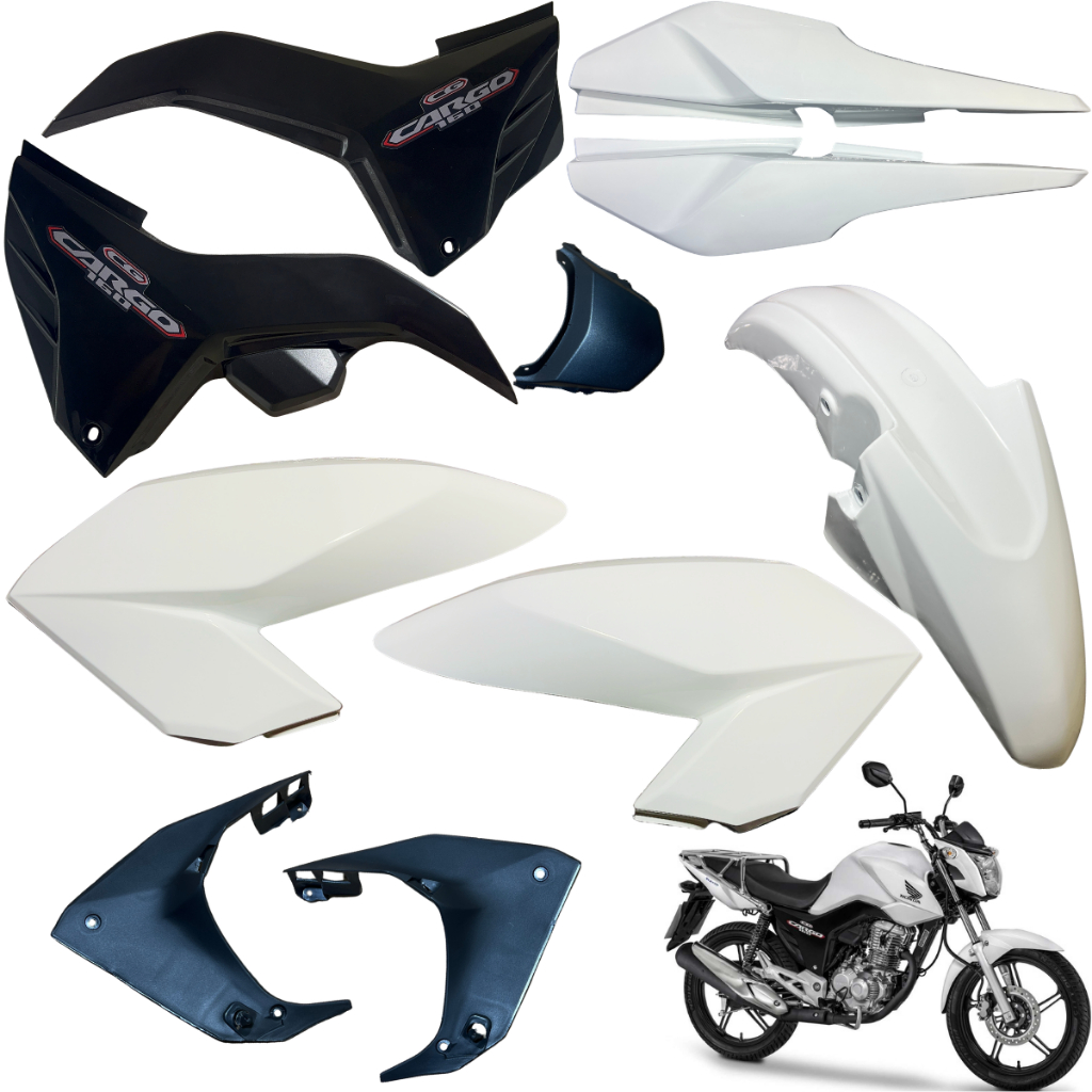 Kit Carenagem Cg Cargo 160 2016 até 2024 Aba Tanque Tampa Lateral Paralama Dianteiro Rabeta Traseira