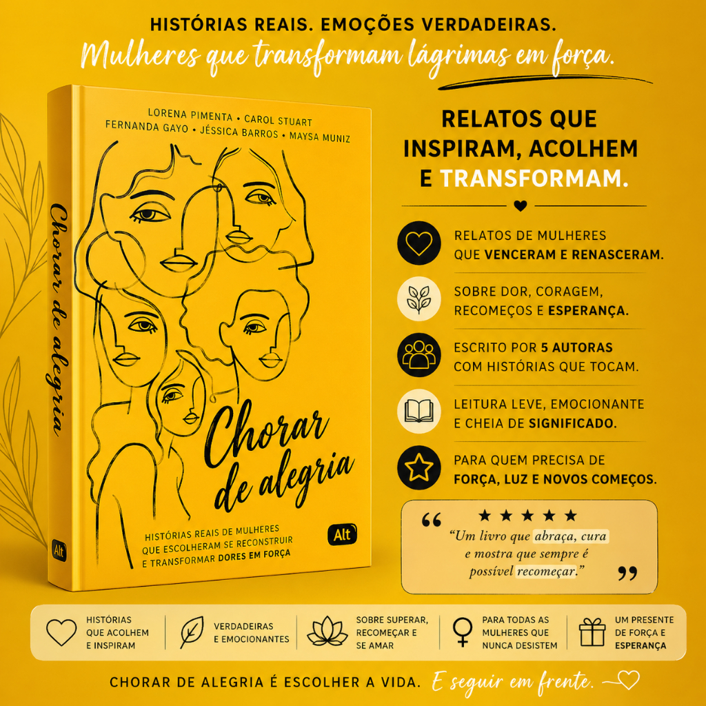 Livro Chorar de Alegria, Poesia Brasileira Contemporânea, Lorena Pimenta e Autoras, Seminovo Estado de Novo Introspecção