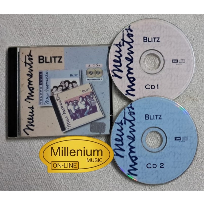 CD Blitz  Meus Momentos Volume 1 & 2 - 1994 Original Gravadora colecionador Ótimo Estado