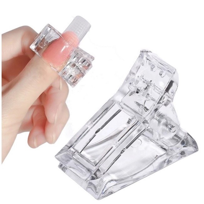Kit Presilha Polygel Molde F1 10/20 Und – Clip Unha Gel UV LED Alongamento Profissional Manicure