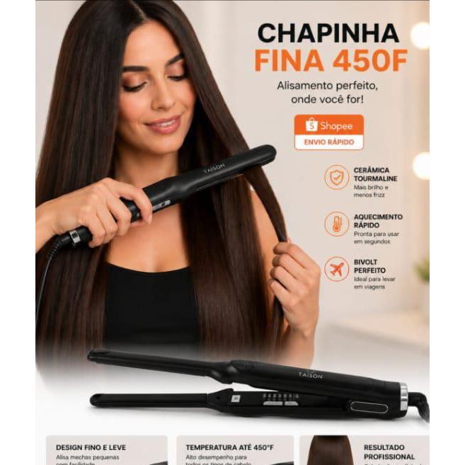 Chapinha Fina Profissional - Bivolt - Preta - 450F