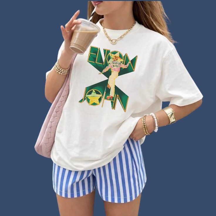 Camiseta Album 1970 Yellow Brick Básica Cantor Elton John Fã Cllube Show 100% Algodão Promoção