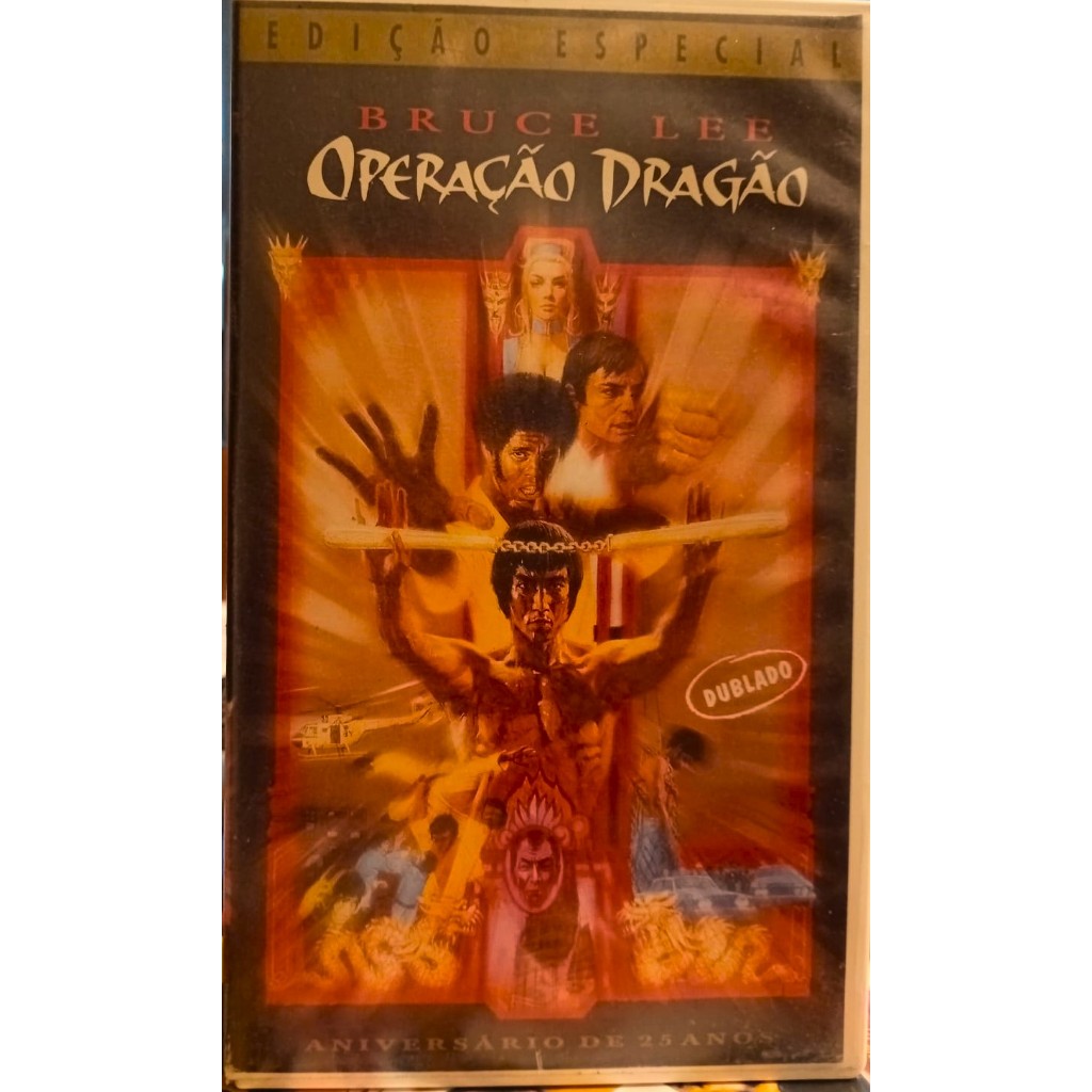 VHS/DVD BRUCE LEE OPERAÇÃO DRAGÃO (Enter the Dragon) Dublado/Bruce Lee, Bolo Yeung, John Saxon.