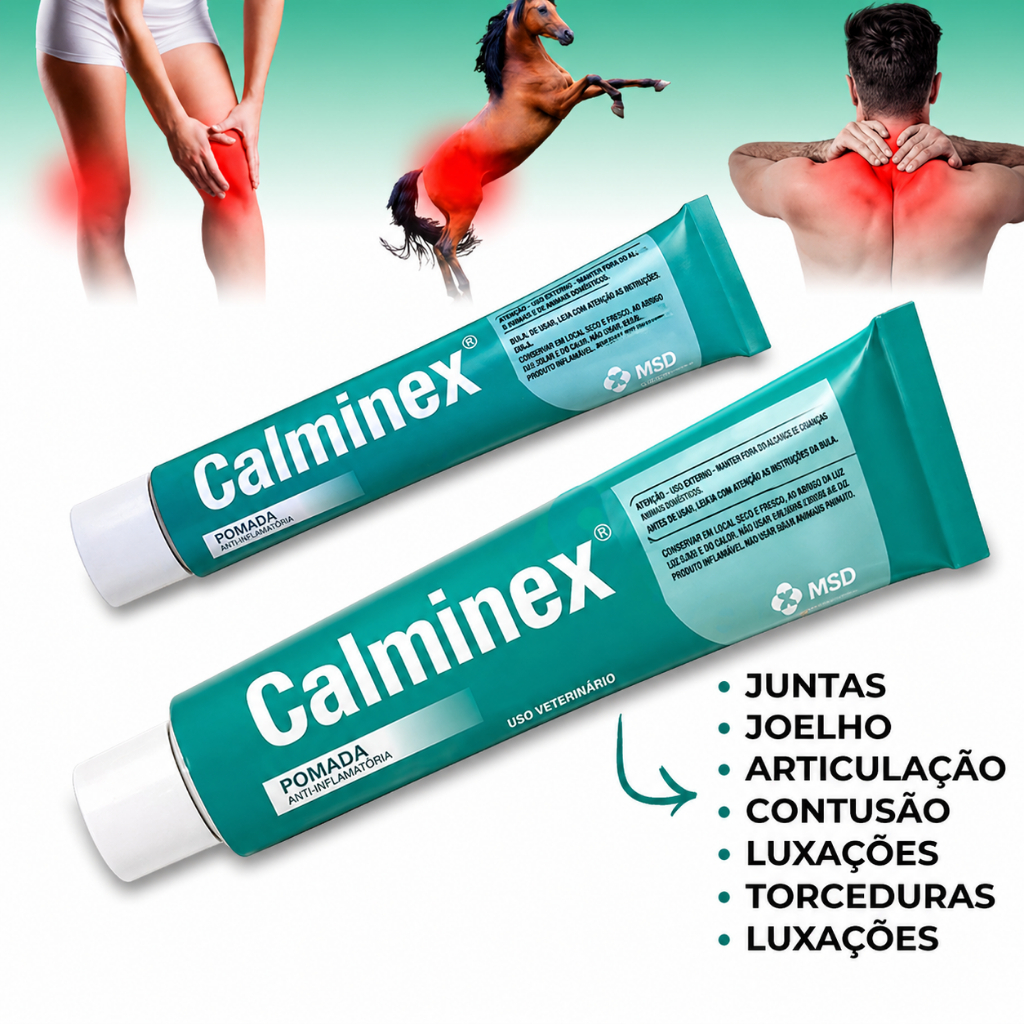Calminex 30g ou 100g Pomada Anti-inflamatória Para Dor Muscular Alívio Imediato - MSD