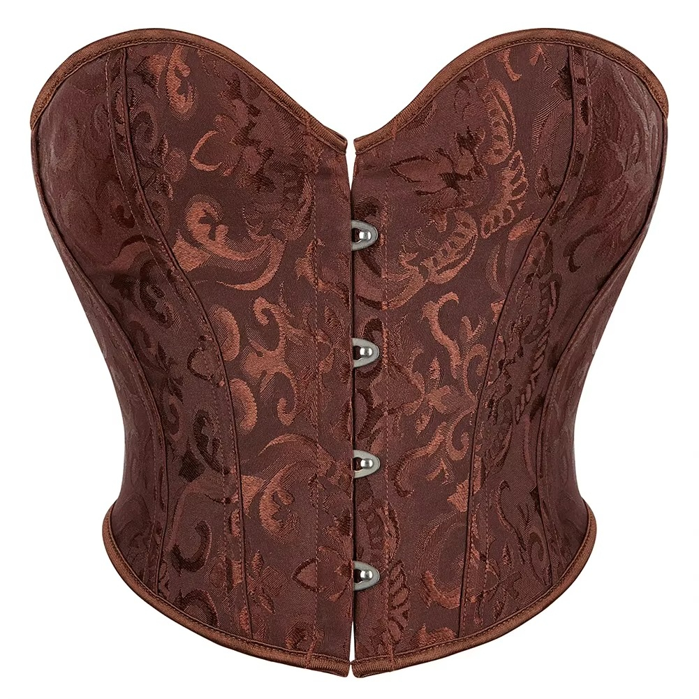 Corset Cropped Bustier Top Espartilho Curto Corpete Floral