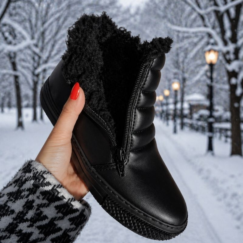 Bota feminina forrada em Lã pelego toda forrada tênis