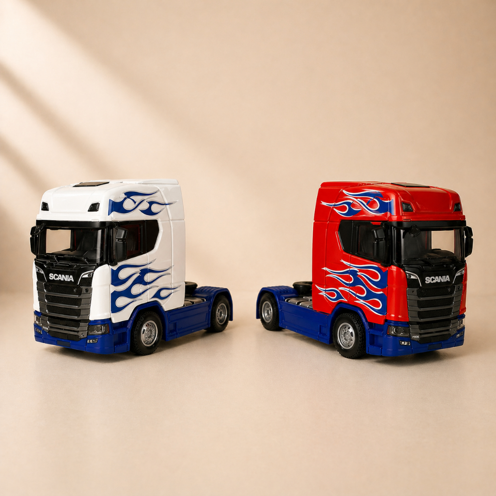 Miniatura Caminhão Scania S770 Metal Diecast com Fricção Realista Colecionável Escala 1:50